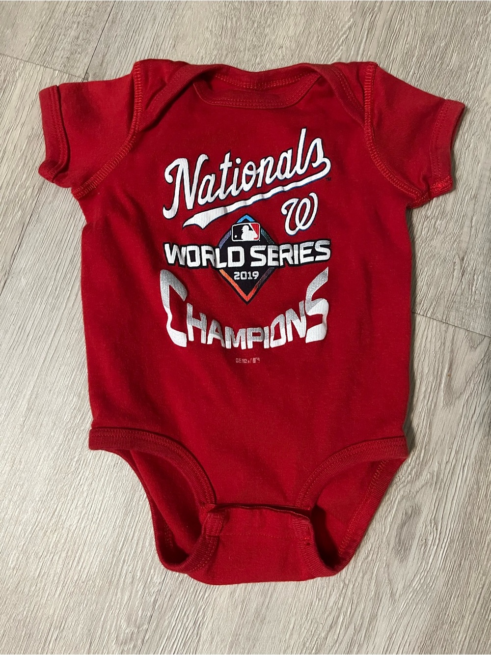 Nationals World Series Champions 2019 Red Baby Bodysuit